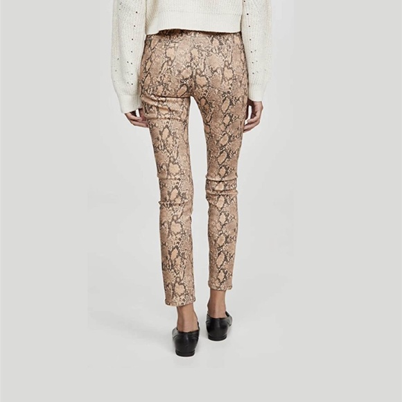 FRAME Python snake print skinny crop high rise pants - Picture 8 of 13